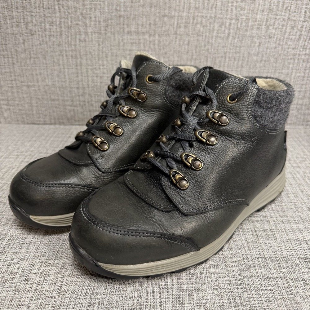 Cosyfeet Moose Black Leather High Performance Boots Womens 7.5 Unisex Booties